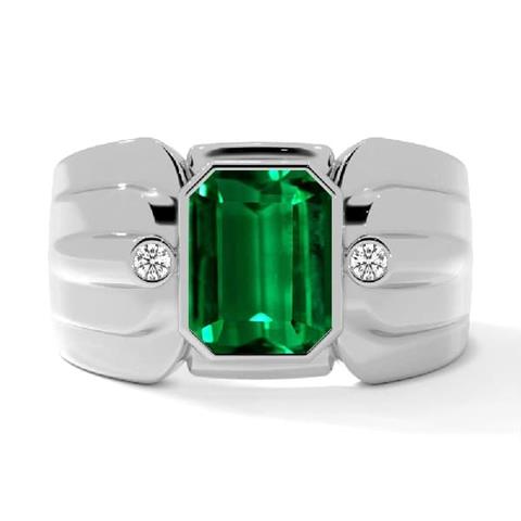 Sale on mens emerald rings image 1