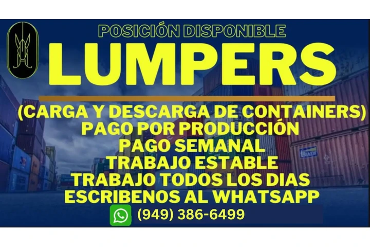 SE SOLICITAN LUMPERS image 1