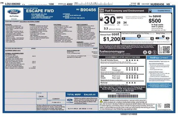 $18500 : Ford Escape 2022 SEL 4dr SUV image 3
