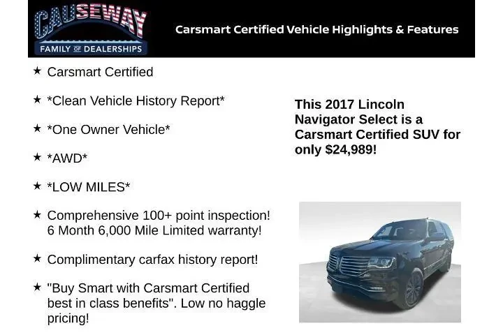 $24989 : Lincoln Navigator 2017 4x4 S image 2