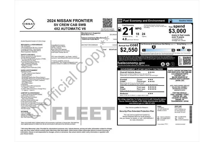 $30899 : Nissan Frontier 2024 4x2 S 4 image 7