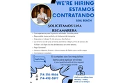 Se solicita recamarera Hotel en Orange County