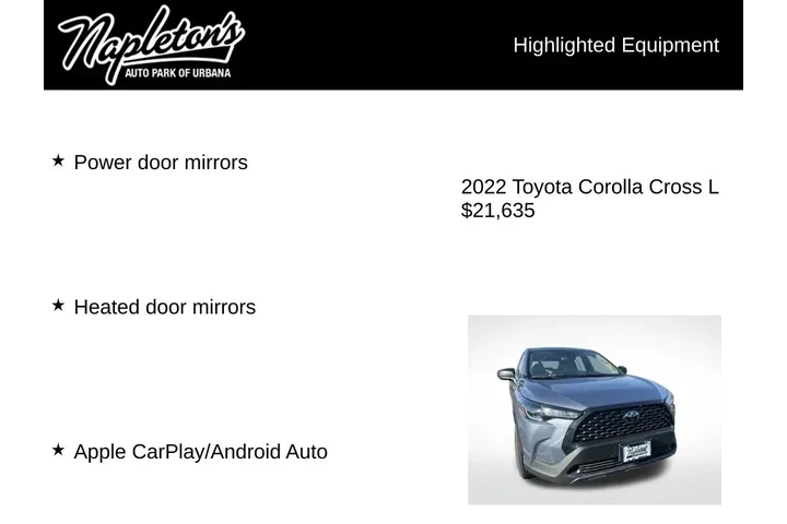 $21635 : Toyota Corolla Cross 2022 AW image 6