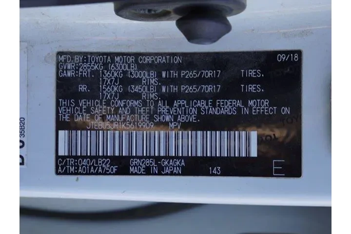 $35135 : Toyota 4Runner 2019 4x4 SR5 image 6