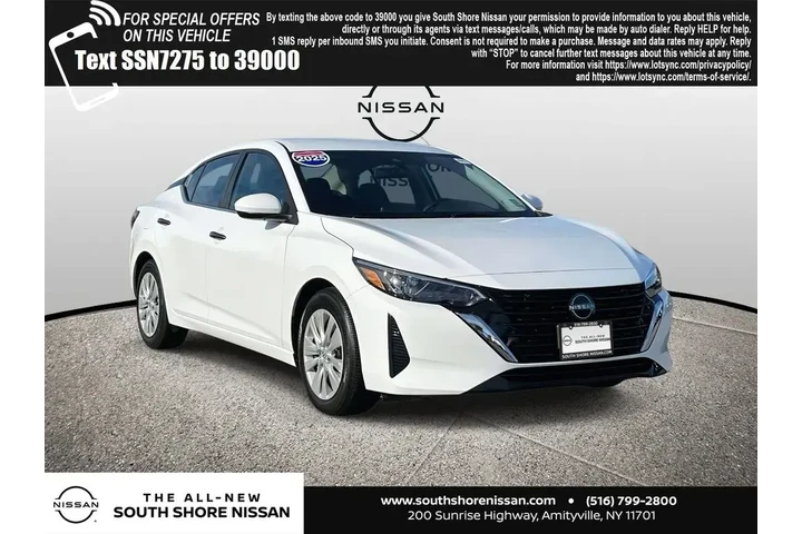 $17595 : Nissan Sentra 2025 S 4dr Sed image 1