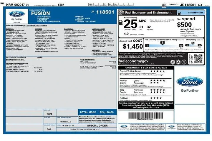 $12991 : Ford Fusion 2018 SE 4dr Seda image 5