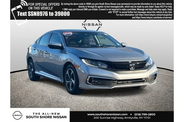 $15385 : Honda Civic 2020 LX 4dr Seda image 1