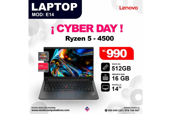 PC LENOVO Rayzen 5 4500 image 1