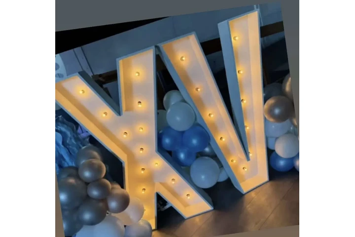 Marquee numbers 4ft w/lights image 1