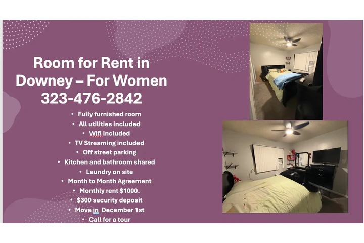 $1000 : Se alquila habitación Downey image 1
