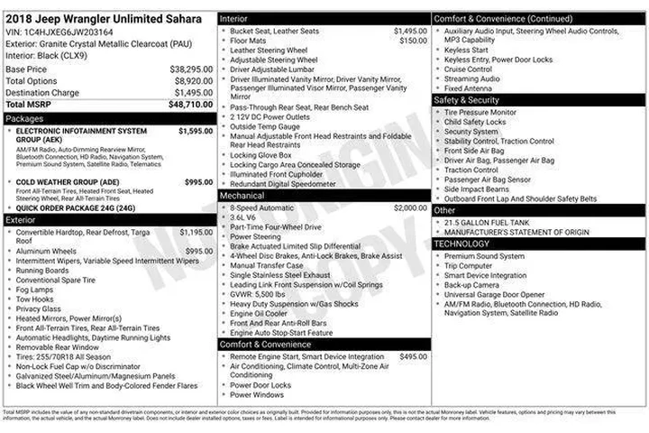 $26950 : Jeep Wrangler Unlimited 2018 image 3