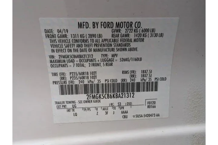 $18998 : Ford Flex 2019 SEL 4dr Cross image 10