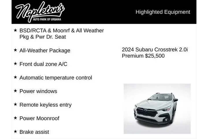 $25500 : Subaru Crosstrek 2024 AWD Pr image 3