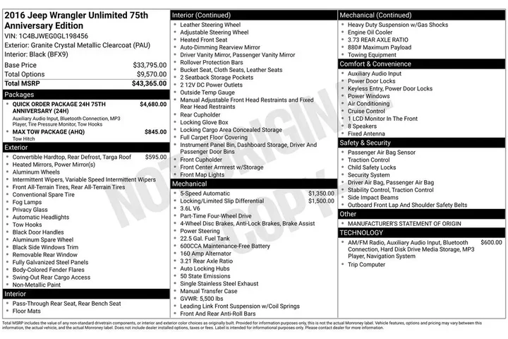 $20000 : Jeep Wrangler Unlimited 2016 image 3