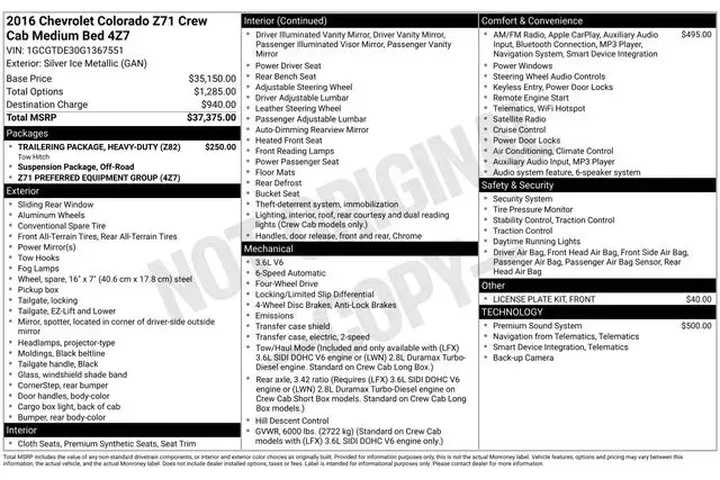 $23491 : Chevrolet Colorado 2016 4x4 image 2