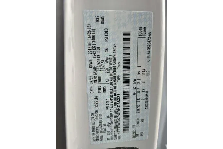 $38196 : Ford F-150 2024 4x2 XLT 4dr image 5