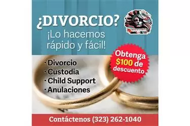 $100 de descuento en divorcios en Los Angeles