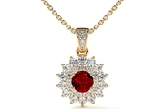 Ruby Necklace in Yellow Gold en Los Angeles