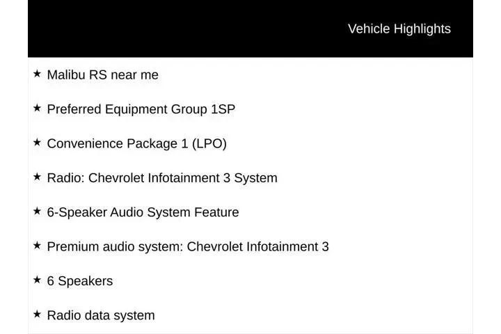$15200 : Chevrolet Malibu 2021 RS 4dr image 2