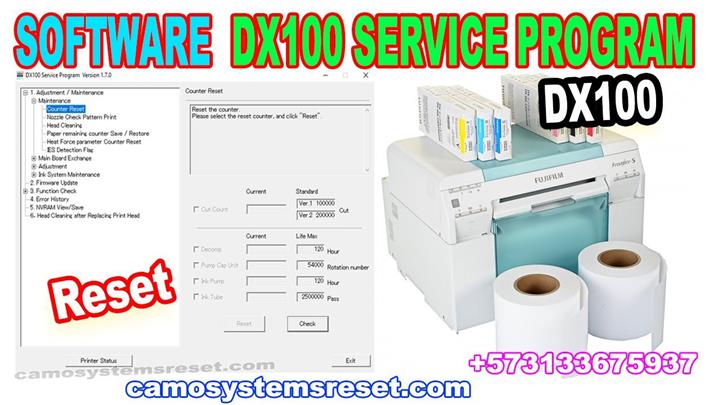 Dx100 service program reset se image 1