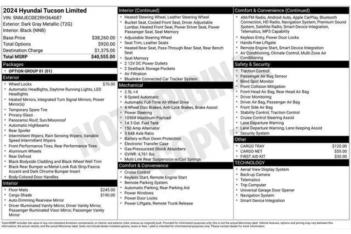 $29495 : Hyundai TUCSON 2024 AWD Limi image 3