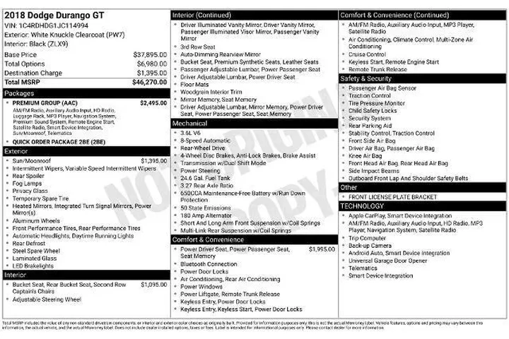 $15346 : Dodge Durango 2018 GT 4dr SU image 3