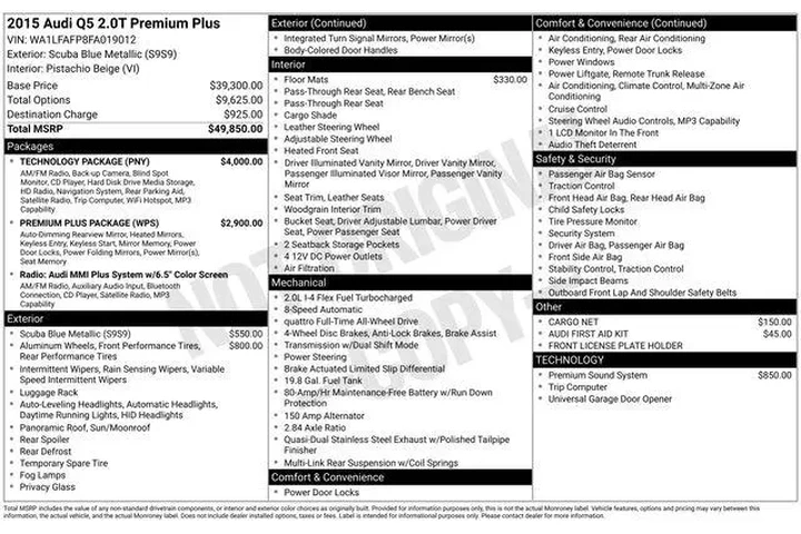 $11990 : Audi Q5 2015 AWD 2.0T quattr image 6