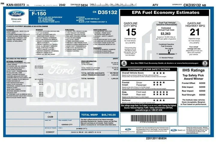 $12500 : Ford F-150 2012 4x2 FX2 4dr image 2