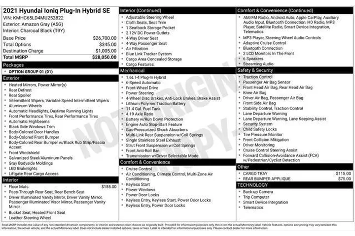 $17294 : Hyundai IONIQ Plug-in Hybrid image 5