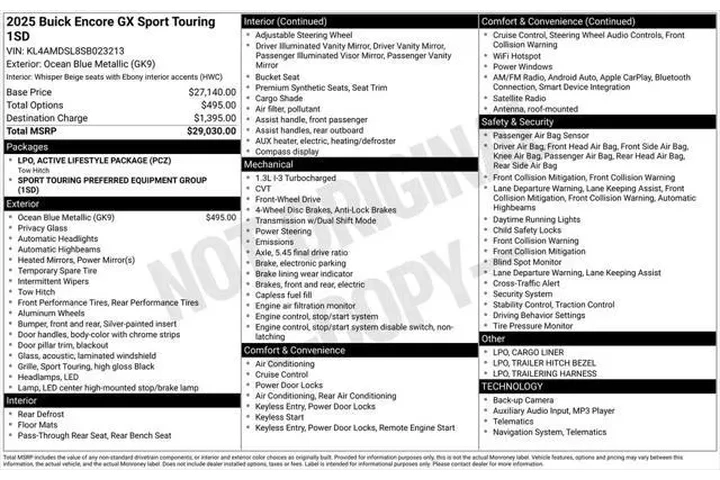 $23944 : Buick Encore GX 2025 Sport T image 3