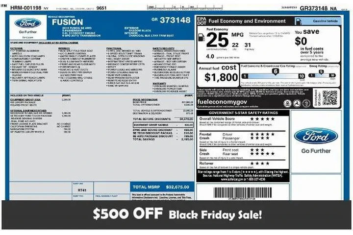 $13999 : Ford Fusion 2016 AWD SE 4dr image 1