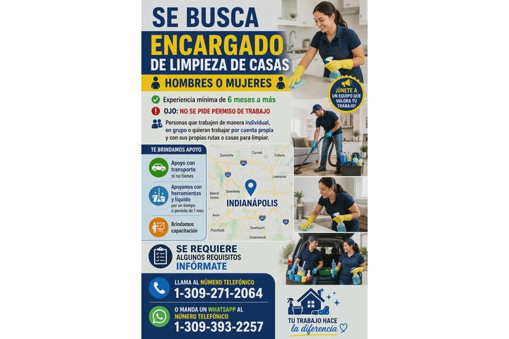 EMPLEO EN LIMPIEZA INDIANAPOLI image 1