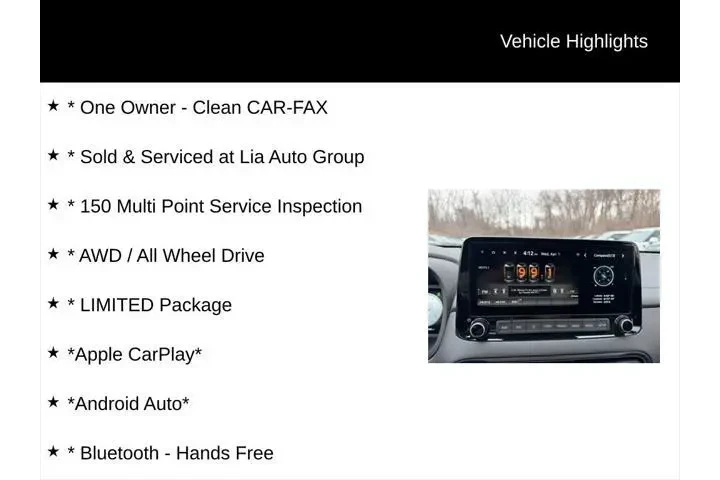 $21500 : Hyundai KONA 2022 AWD Limite image 2