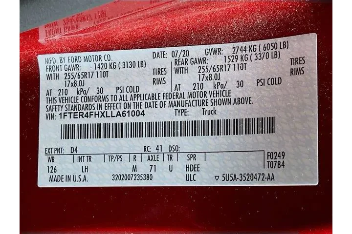 $22975 : Ford Ranger 2020 4x4 XLT 4dr image 9