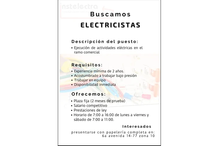 ELECTRICISTAS AYUDANTES PRACTI image 2
