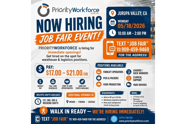 NOW HIRING – JOB FAIR EVENT image 1