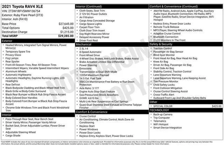 $22990 : Toyota RAV4 2021 XLE 4dr SUV image 2