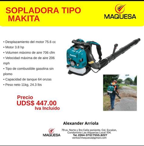 $447 : Sopladora JF a gasolina. image 1