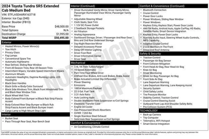 $35999 : Toyota Tundra 2024 4x4 SR5 4 image 7