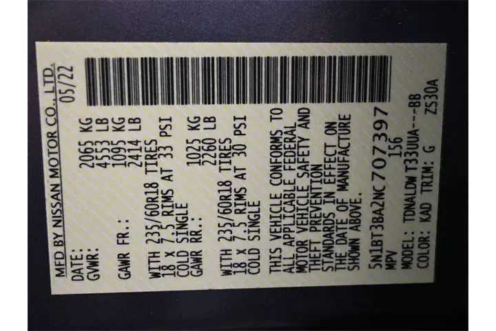 $19874 : Nissan Rogue 2022 SV 4dr Cro image 7