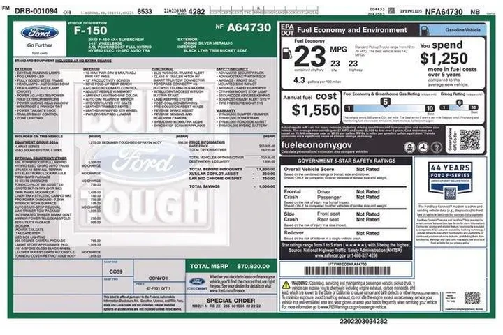 $38999 : Ford F-150 2022 4x4 Lariat 4 image 9