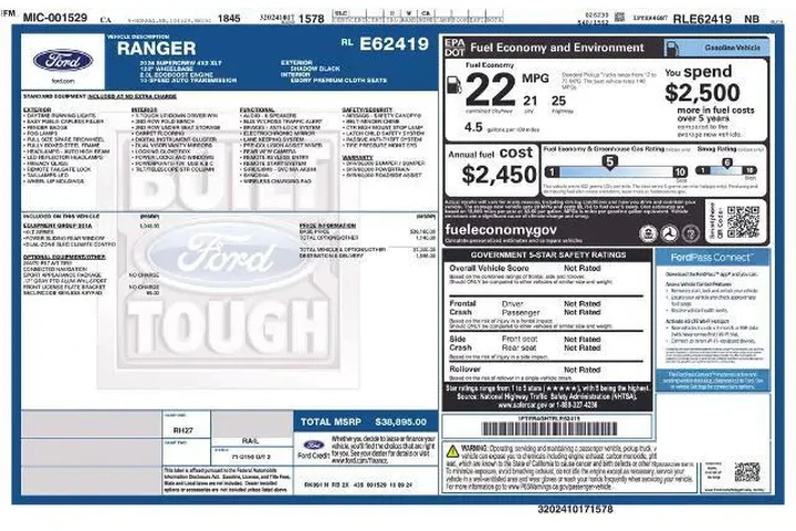 $35415 : Ford Ranger 2024 4x2 XLT 4dr image 2