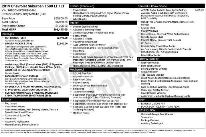 $25730 : Chevrolet Suburban 2019 4x2 image 2