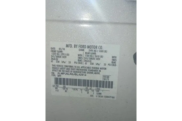 $22293 : Lincoln MKX 2018 Reserve 4dr image 2