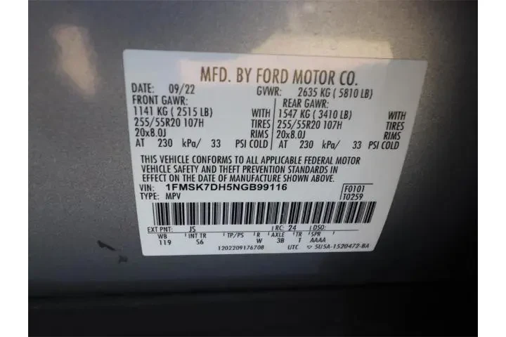 $28582 : Ford Explorer 2022 XLT 4dr S image 9