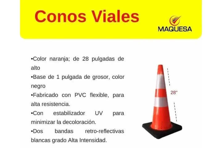 $19 : Conos PVC naranja de uso víal image 1