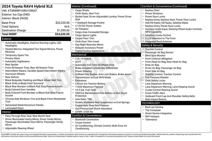 $30996 : Toyota RAV4 Hybrid 2024 AWD image 2