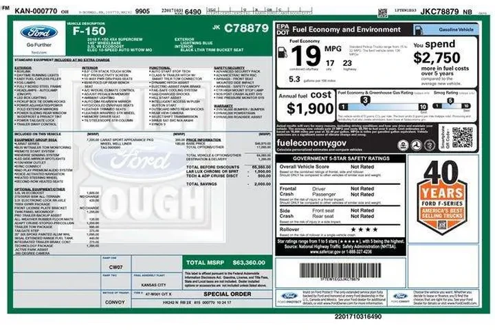 $28749 : Ford F-150 2018 4x4 Lariat 4 image 9