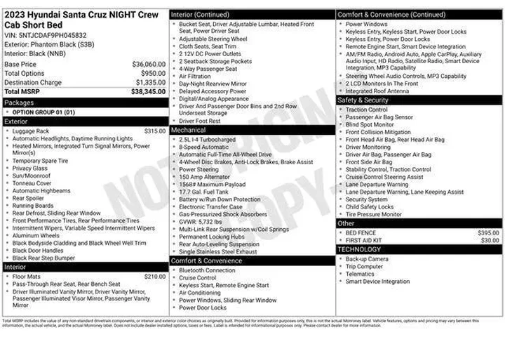 $22931 : Hyundai SANTA CRUZ 2023 AWD image 9