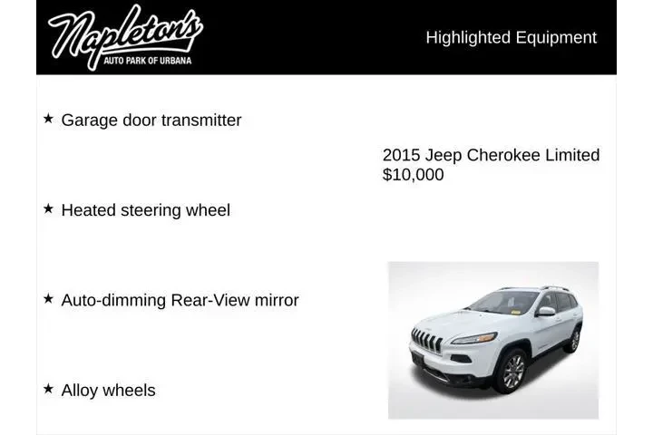 $10000 : Jeep Cherokee 2015 4x4 Limit image 8